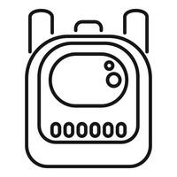 Portable radio transceiver device with antenna and display vector