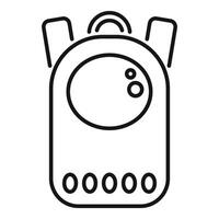 Modern portable washing machine with buttons and big window showing laundry soap bubbles vector