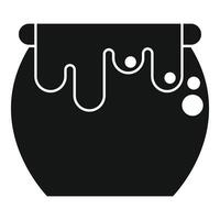 Full honey pot dripping with sweet nectar and bubbles vector