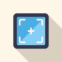 Camera focusing screen showing crosshair symbol for perfect image composition vector