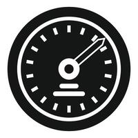 Round manometer measuring pressure with needle pointing high value vector