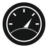Speedometer showing low fuel level icon indicating empty tank vector