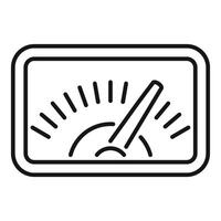 Performance meter showing progress with indicator arrow pointing upwards vector