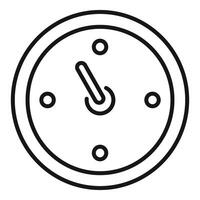 Clock showing eight o'clock, time management concept vector