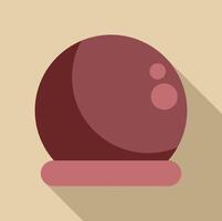 Bowling ball resting on a support, ready for action vector