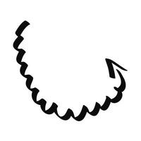 Hand drawn marker doodle arrow isolated on a white vector