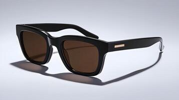 Luxury sport sunglasses feature brown gradient lenses and sleek black frame, showcasing modern eyewear design with polarized lens effect in clean product photography style. protective photo