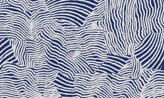 Crafted Hand drawn brush line abstract wave patchwork pattern, Japanese and Ethnic folk wood carving, engraving, basketry surface texture design, oriental graphic for textile, carpet vector