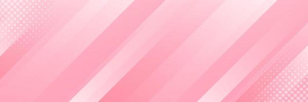 Pink abstract dynamic banner background with halftone. Diagonal smooth stripes. Modern template banner background for beauty products, sales, ads, events, web, and pages vector