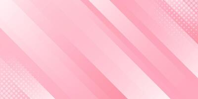 Abstract pink dynamic background with halftone. Diagonal smooth stripes. Modern wallpaper vector