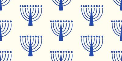 Minimalistic Hanukkah Abstract Background. Menorah Seamless Pattern vector