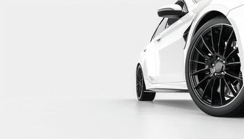 White Sedan with Black Rims. photo