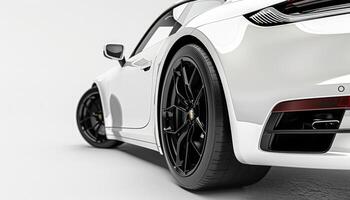 White Porsche 911 Car Photography. photo