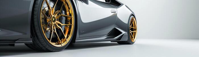 Lamborghini with Gold Wheels. photo