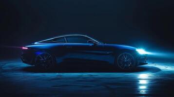 Blue Sports Car. photo