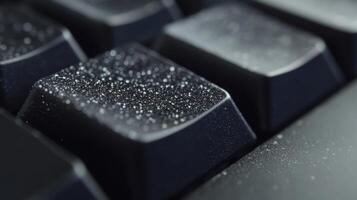 Close-up of a Dusty Keyboard. photo