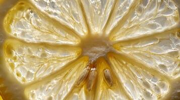 Lemon Slice Macro Photography. photo