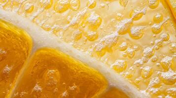 Macro Photography of a Lemon Slice. photo