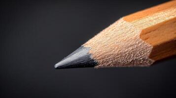 Close-up of a Sharpened Pencil. photo