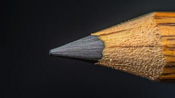 Macro Photography of a Sharpened Pencil. photo