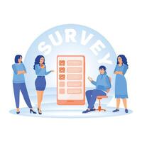 Customer feedback using internet concepts. vector
