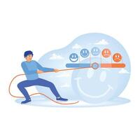 Customer feedback provides ratings based on experience or quality of products and services. vector