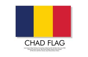Chad flag banner Chad flag with white background illustration design Chad independence day banner design vector
