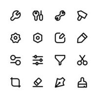 Tools icon set. Icon set. Setting icon. vector