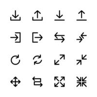 Arrow icon set. Arrow icons. Icon set. vector