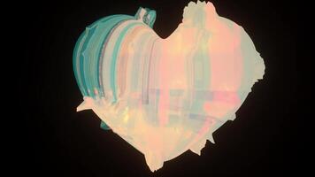 Abstract Heart Shape Background Digital Rendering video