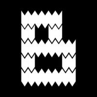 The B letter design looks furry and jagged. Suitable for sporty lovers, gamers, or t-shirt designs, hoodies, mugs, hats, and so on. vector