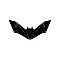 Bat, Flying Fox Shape Inspired by Origami Form, can use for Logo, Pictogram, Nocturnal Animal Figure, Website, Apps, or Graphic Design Element. vector