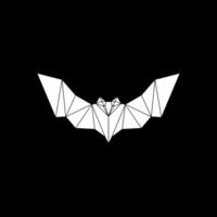 Bat, Flying Fox Shape Inspired by Origami Form, can use for Logo, Pictogram, Nocturnal Animal Figure, Website, Apps, or Graphic Design Element. Editable vector