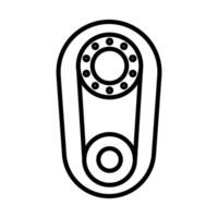 Timing Belt Line Icon Design vector