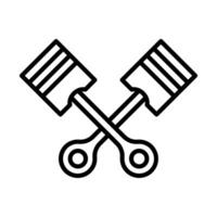 Piston Line Icon Design vector