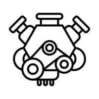 Engine Line Icon Design vector