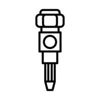 Fuel Injector Line Icon Design vector