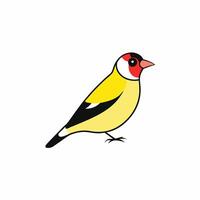 Goldfinch Bird Design for Logos and Digital Artwork vector