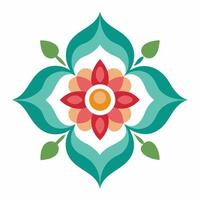 Beautiful Botanical Ornament Illustration with Decorative Elements vector