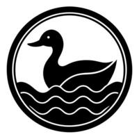 Duck Icon Logo Design Minimalistic Bird Graphic for Branding vector