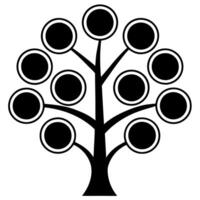 A family tree concept showing generational connections roots. vector