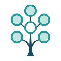 A family tree concept showing generational connections and ancestral roots. vector