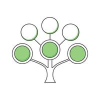 A family tree concept showing generational vector