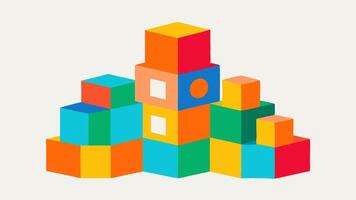 Modular Abstract Design with Desaturated Colors for Creative Projects vector