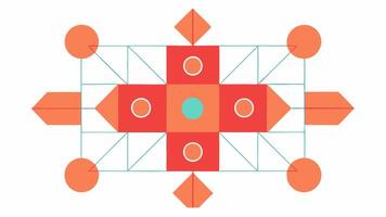 Minimalistic Modular Abstract Design with Desaturated Colors for Trendy Visuals vector