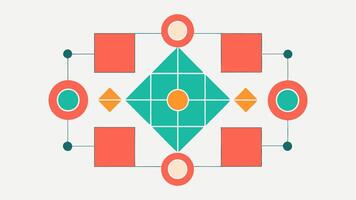 Modular with Desaturated Colors for Trendy Visuals vector