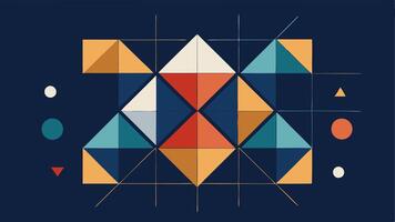 Desaturated Modular Abstract Design with Clean and Modern Aesthetic vector