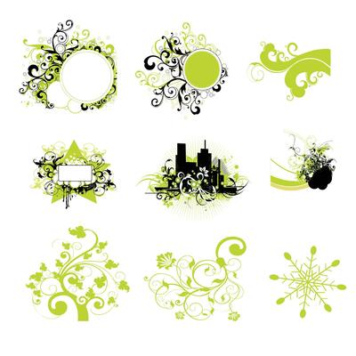 New Collection of decorative elements for design.r illustration