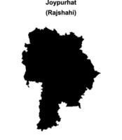 Joypurhat district blank outline map vector