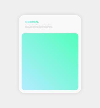 Minimal square gradient background. Pop up window illustration. vector